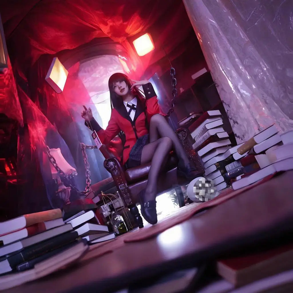 Kakegurui Jabami Yumeko Cosplay Costume Set Polyester