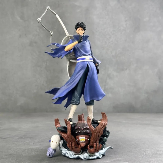 New Naruto Anime Figures Uchiha Obito Standing Posture Double Headed Sculpture Action Doll Pvc Model Statue Ornament Toys Gifts