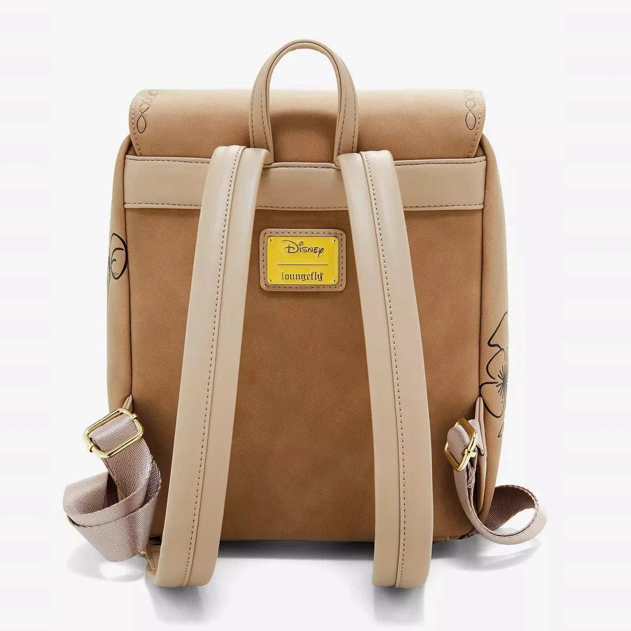 New Cute Loungefly Disney Winnie The Pooh Flower Brown Cartoon Mini Backpack Red Mickey Mouse Backpack Cute Cartoon Bag Gifts