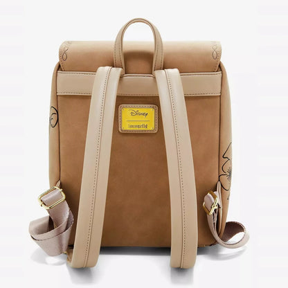 New Cute Loungefly Disney Winnie The Pooh Flower Brown Cartoon Mini Backpack Red Mickey Mouse Backpack Cute Cartoon Bag Gifts