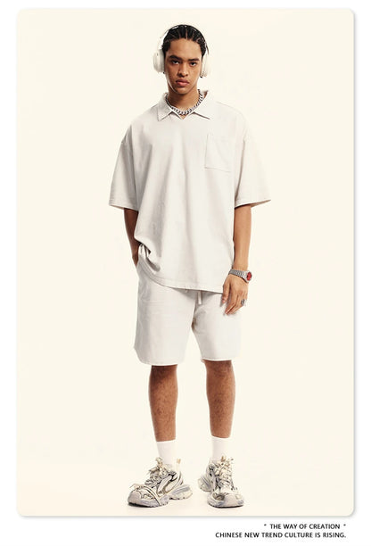 ZODF New 2024 Men Washed Plush Cotton Shorts Unisex Couple Loose 358gsm Distressed Comfortable Short Pants Streetwears HY0807