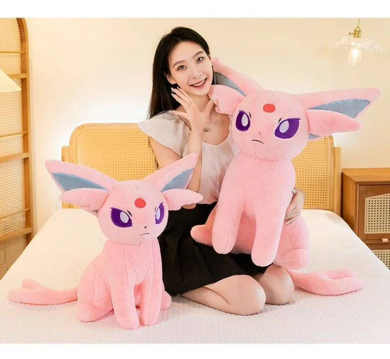 40/55/70cm Big Size Pokémon Espeon Plushies Kawaii Cartoon Anime Ornament Peluche Comfortable Soft Doll Children's Toy Gifts
