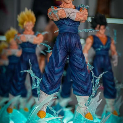 New Jt Statue 38cm/14.96inch Dragon Ball Z Vegetto Figure 3 Heads Replace Super Saiyan Action Figures Collection Model Toys Gift