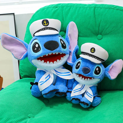 25/30CM Disney Lilo and Stitch Plush Toy Anime Stuffed Kawaii Ornament Navy Soft Stich Doll Plushie Kids Birthday Xmas Gifts