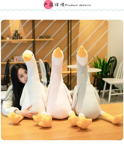 32-90cm Cute Duck Plush Toy Stuffed Animal Big Goose Dolls Large Soft Sleeping Hug Pillow Girl Xmas Birthday Gift