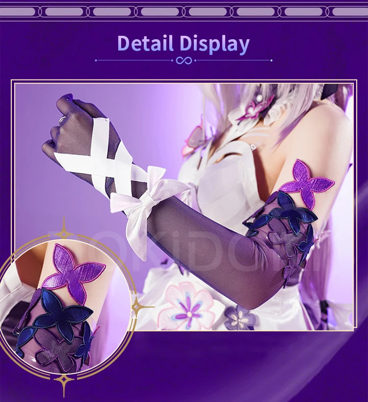 Castorice Cosplay Costume Game Honkai:Star Rail DokiDoki-R Women Castorice Purple Dress Cosplay HSR