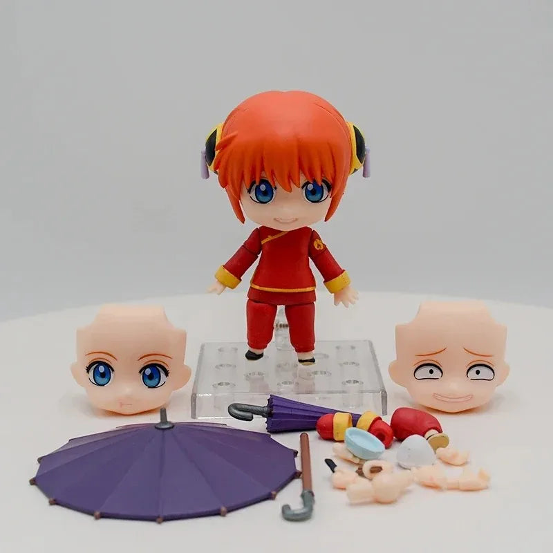 10cm Gintama Anime Figure #2420 Sakata Gintoki Action Figure Humorous Man Figurine PVC Collection Model Doll Toys Birthday Gifts