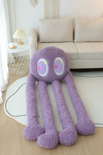 2M Giant Ferry Plush Green Alien Monster Toy Stuffed Long Legs Octopus Throw Pillow Boyfriend  Red Heart Eye Decor Cushion