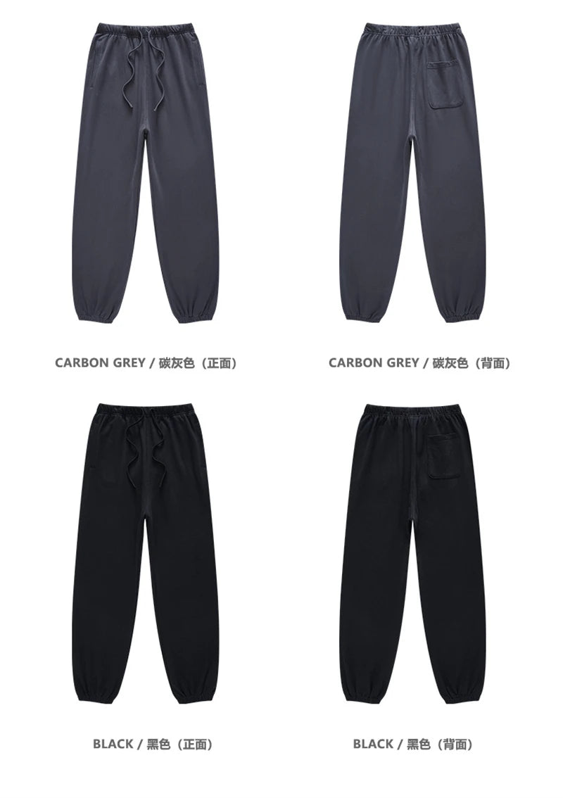 ZODF New Men Heavy Weight 440gsm Solid Sweatpants Unisex Loose Basic Casual Comfortable Sport Pants Joggers Streetwears HY0628