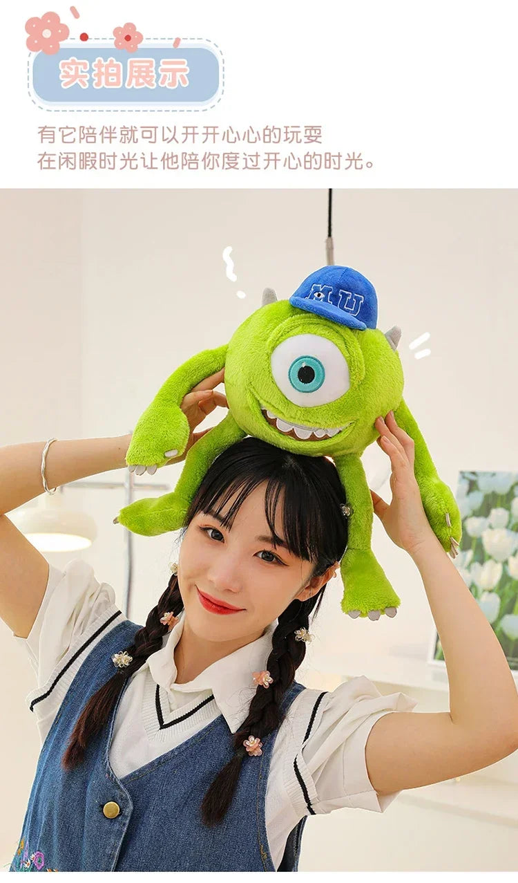 80cm Big Size Disney Mike Wazowsky Monsters University Monsters, Inc. Plushies Pillow Doll Stuffed Animal Cartoon Anime Toy Gift