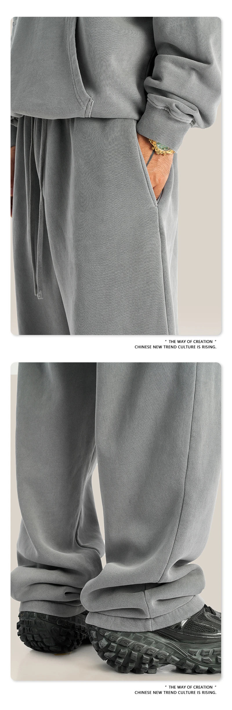 ZODF Retro 2025 Winter Washed Fleece Straight Pants For Men Unisex Loose 360gsm Knitted Warm Soft Trousers Brand Clothes HY0869