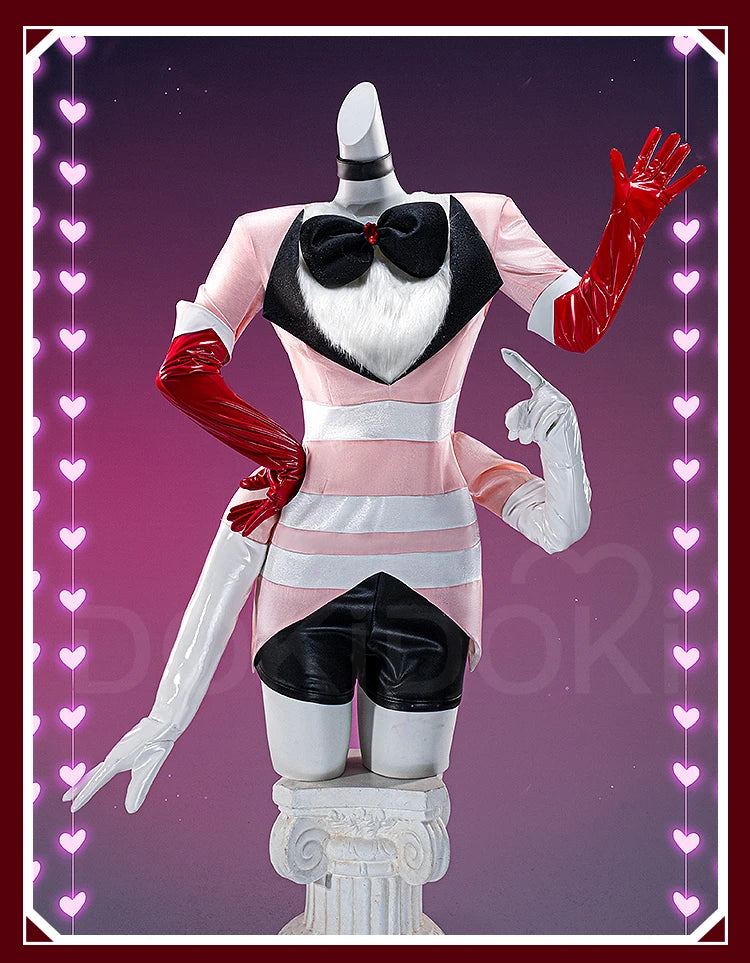 IN STOCK Angel Cosplay Costume Anime Cosplay【S-3XL】DokiDoki-SR Women Pink Uniform Angel Demon Cosplay Wig Plus Size Halloween