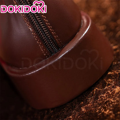 The Doll Gehrman Lady Maria Cosplay Shoes Game Bloodborne Cosplay DokiDoki Men Hunter Black Brown Boots Gehrman Halloween Shoes