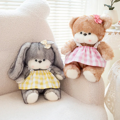 simulation animal doll stuffed cartoon rabbit bear plush toy anime cute soft pillow room decor kids birthday gift