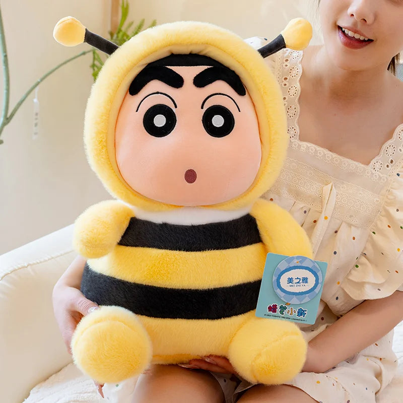 Cartoon Crayon Shin Chan Cosplay Bee Lobster Deer Plush Toy Kawaii Stuffed Figure Plushies Soft Pillow Sofa Bed Home Decor Girl