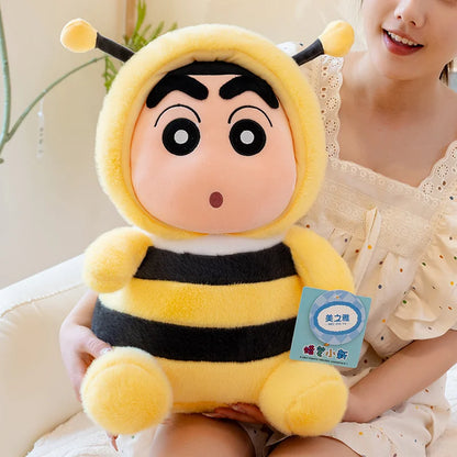 Cartoon Crayon Shin Chan Cosplay Bee Lobster Deer Plush Toy Kawaii Stuffed Figure Plushies Soft Pillow Sofa Bed Home Decor Girl