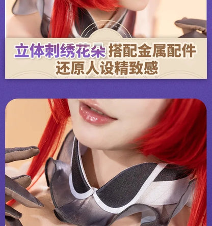 Honkai Star Rail Tribbie Cosplay Costume Wig Dress Uniform Headwear Wings Halloween Party Women Girls Carnival Role Play Props
