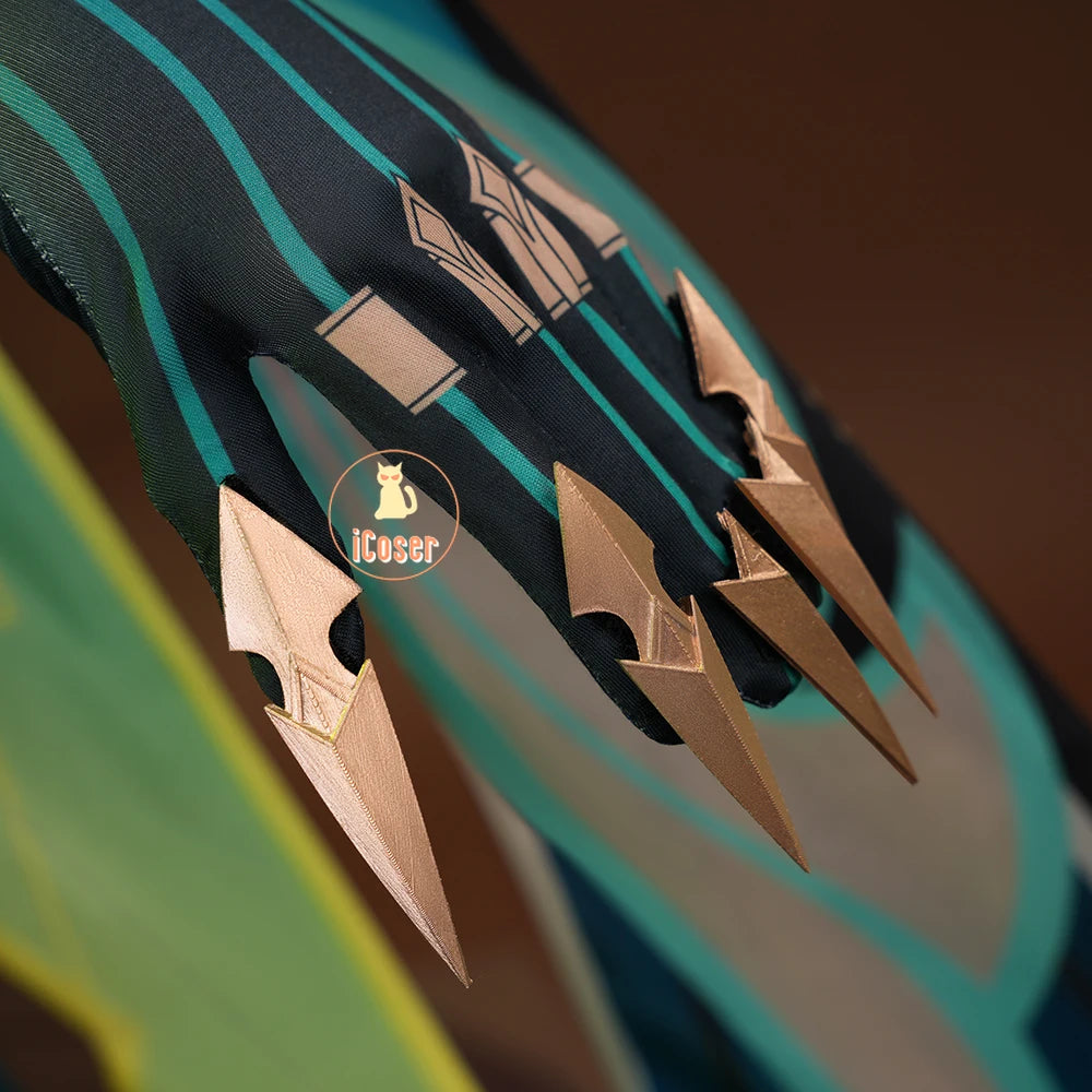 Genshin Impact Nefer Cosplay Costume Wig Dress Uniform Outfit Headwear Carnival Halloween Party for Women Girls Accessory iCoser