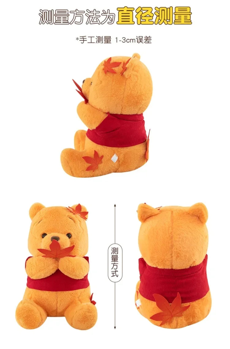 70cm Big Size Disney Pooh Bear Maple Leaf Anime Plush Stuffed Doll Room Plushies Pillow Cute Ornaments Children's Holiday Gifts