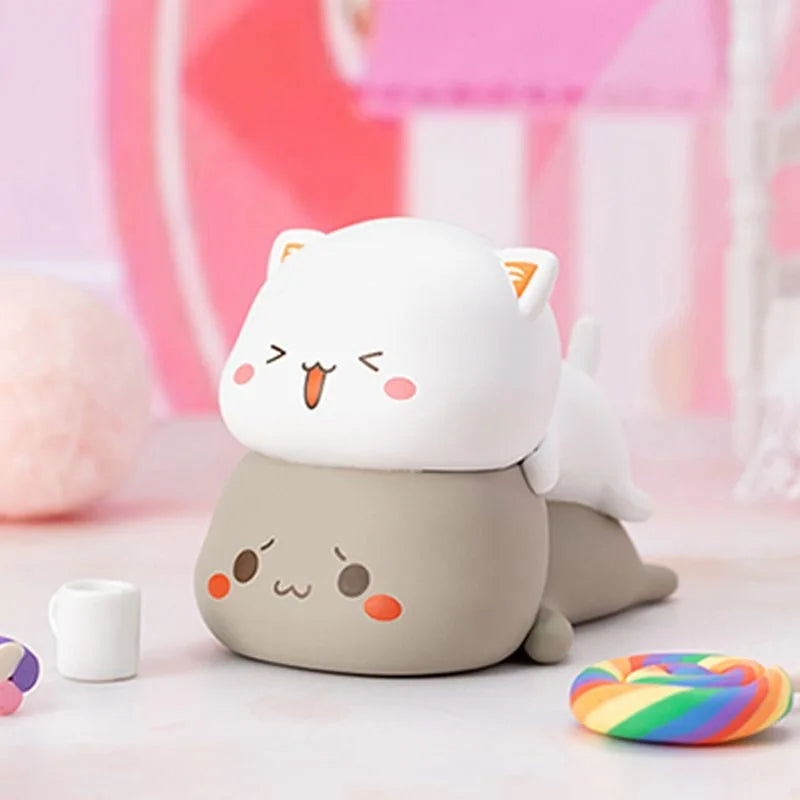 Peach Cat V2 Blind Box Cartoon Anime Figure Doll Trendy Toy Cute Pvc Desktop Room Ornament Decoration Collect Gift Mystery Box