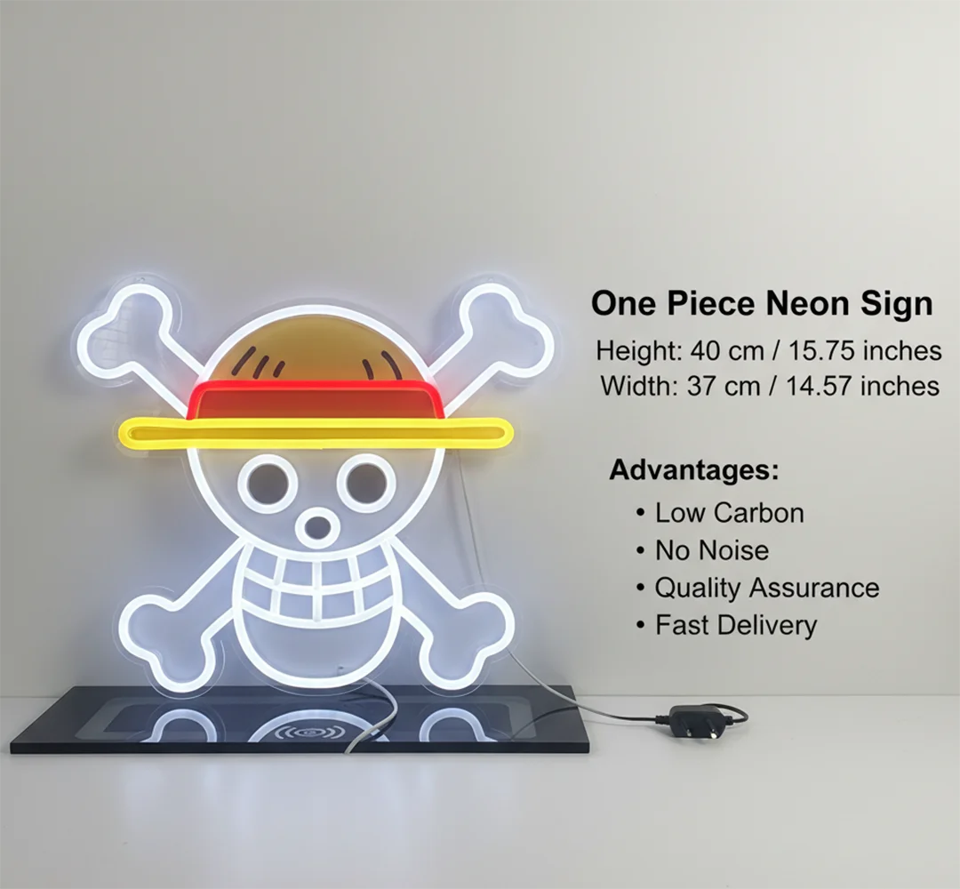 Custom One Piece Acrylic Neon LED Light Animes Luffy Artwork for Home Festival Decor Party Bar Hotel Salon Business Shop,Etc.
