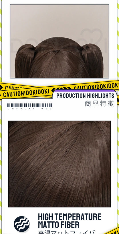 IN STOCK Chocola /Vanilla Wig Nekopara Cosplay DokiDoki Halloween Wig Long brown Hair Chocola Cosplay Ears Vanilla Free Wig Cap