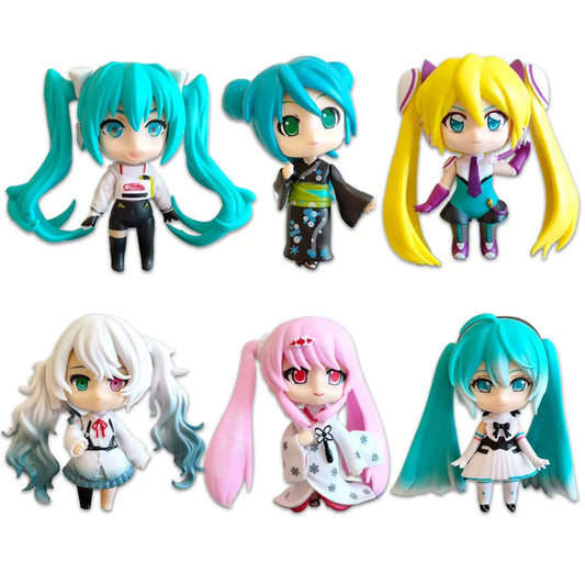 1Set Anime Hatsune Miku Figure Colorful Stage! Feat Shinkansen Henkei Robo Shinkalion Kimono Toy Model Doll Aciton Figure
