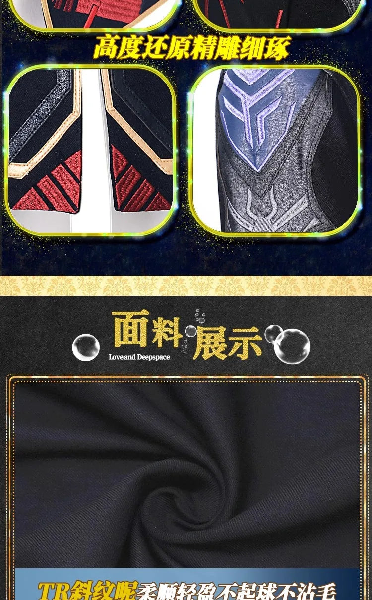 Love and Deepspace Heroines Cosplay Costume Wig Farspace Colonel Female Uniform Cap Caleb Halloween Party Women Carnival Outfit