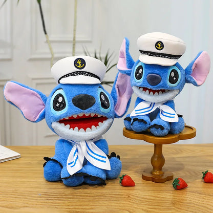 25/30CM Disney Lilo and Stitch Plush Toy Anime Stuffed Kawaii Ornament Navy Soft Stich Doll Plushie Kids Birthday Xmas Gifts