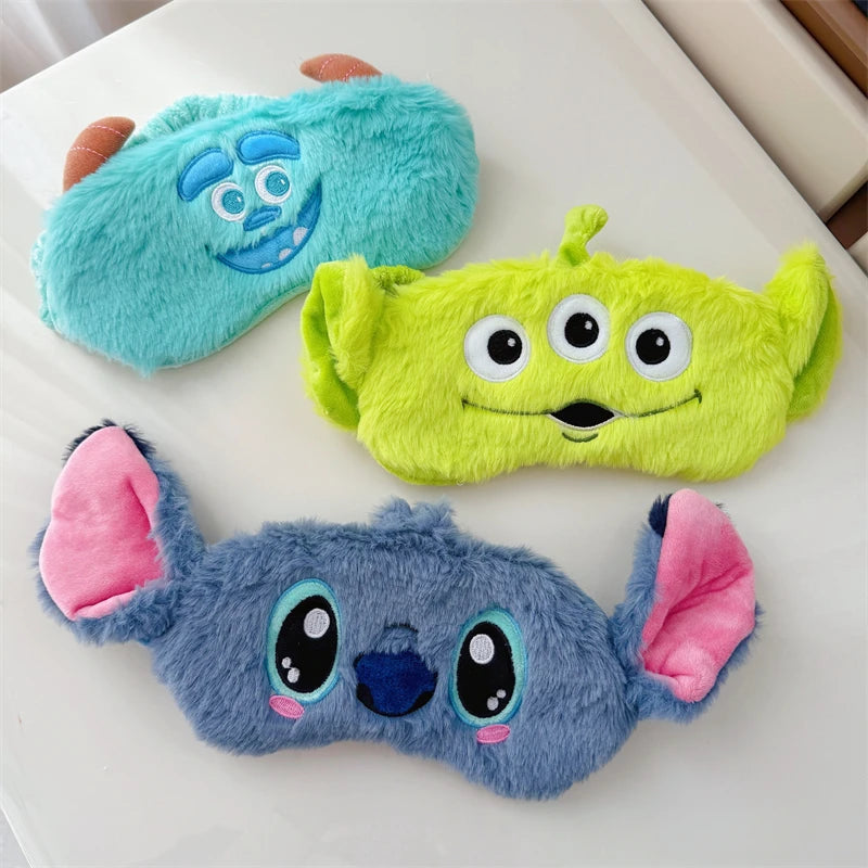 Cartoon Eyeshade for Sleeping Lotso Hamm Eye Patch Shading Dumbo Stitch Eyepatch Girl Travel Relax Cover Eye Mask Health