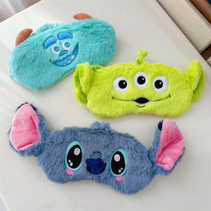 Cartoon Eyeshade for Sleeping Lotso Hamm Eye Patch Shading Dumbo Stitch Eyepatch Girl Travel Relax Cover Eye Mask Health