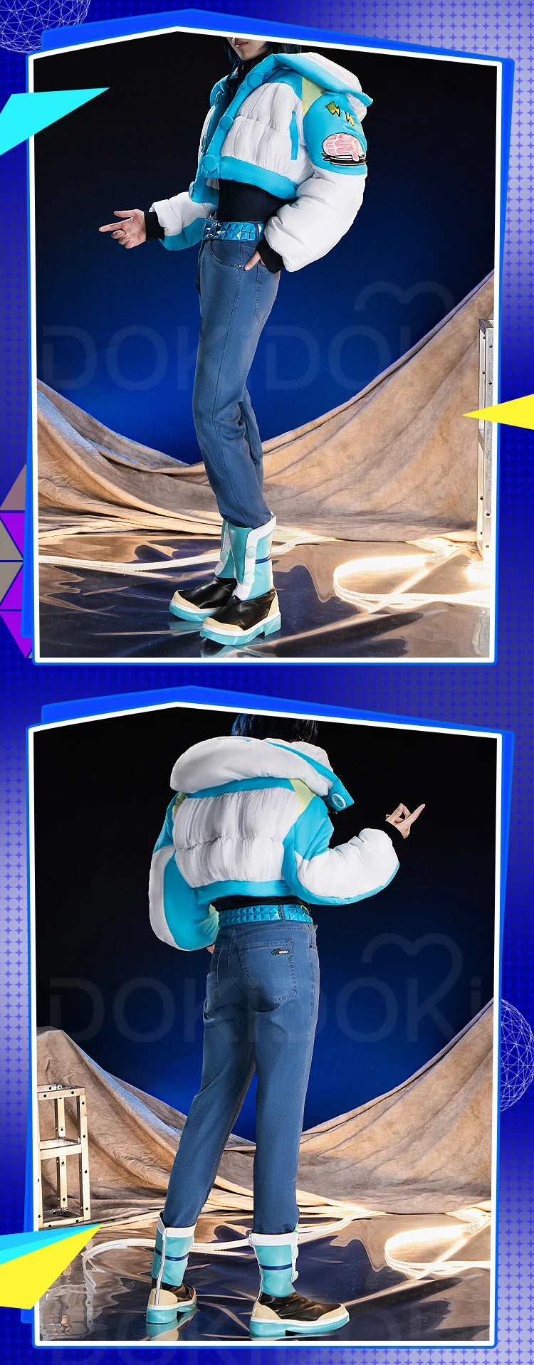 IN STOCK Seragaki Aoba Cosplay Costume Game Dramatical Murder【XS-2XL】DokiDoki-R Halloween Coat Seragaki Belt Plus Size