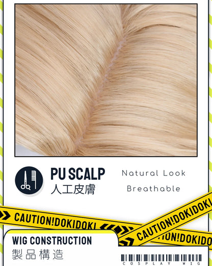 Glinda Elphaba Cosplay Wig Anime Wicked DokiDoki Front Lace Wig Golden Long 60cm Hair Glinda Cosplay Elphaba Hat Free Cap