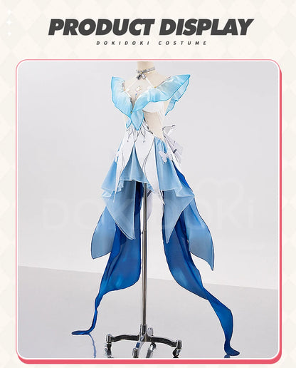 IN STOCK The Shorekeeper Cosplay Costume Game Wuthering Waves【XS-3XL】DokiDoki-N Women Blue Christmas Costume Dress Plus Size