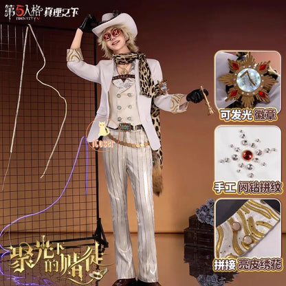 Identity V Prospector Cosplay Costume Norton Campbell Uniform Hat Gambler in The Spotlight Halloween for Women Men Carnival Prop