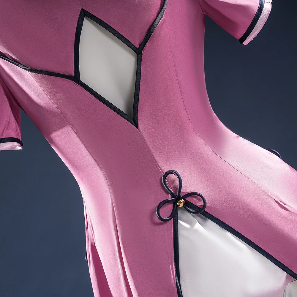 Anime Date A Live Mukuro Hoshimiya Cosplay Costume Dress Spirit Form Outfit Lilac White Astral Qipao Halloween for Women Girls