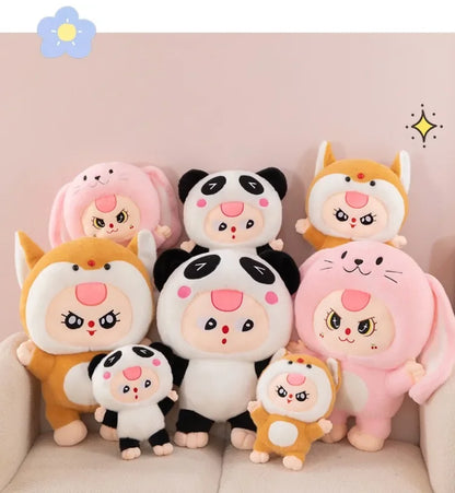 32/62cm Kawaii Baby Three Years Old Plush Doll Toy Baby Three Rabbit Series Stuffed Pillows Toy Ornaments Xmasgifts for Girls