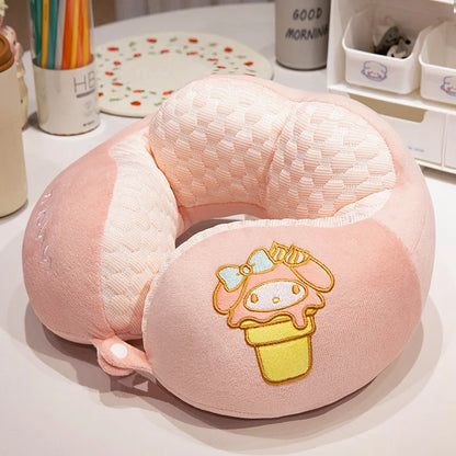 Sanrio Cartoon Anime Cinnamoroll U-Shaped Pillow Lovely Kuromi My Melody Comfortable Travel Pillow Xmas Gifts For Gifts