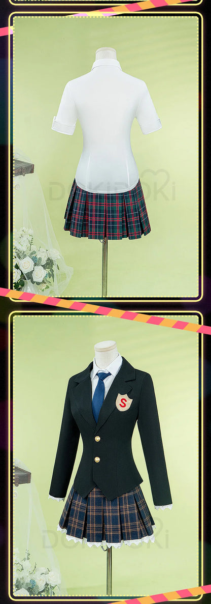Stocking/Panty Cosplay Costume Anime Cosplay 【S-2XL】DokiDoki-R Female Cute School Uniform Stocking Panty Cosplay Plus Size