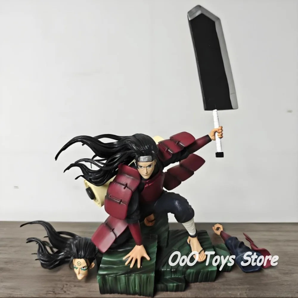 16.5cm Anime Naruto Senju Hashirama Squatting Double Headed PVC Action Figure Model Collectible Toy Gift
