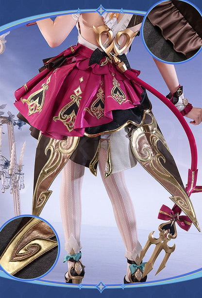 IN STOCK Escoffier Cosplay Costume Game Genshin Impact DokiDoki-SR Women Fontaine Costume Escoffier Cosplay Tail Wig