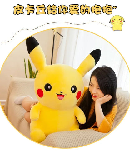 25/30/40/70CM Big Size Pokemon Pikachu Plush Cartoon Animal Stuffed Toys Kawaii Ornament Cushion Plushies Children Toy Gift