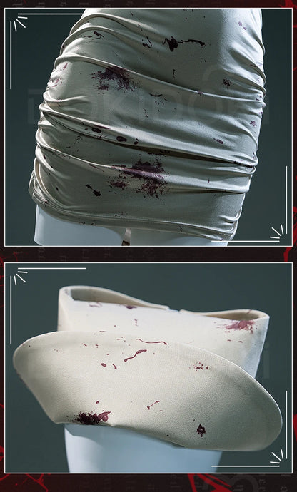 IN STOCK Bubble Head Nurse Cosplay Costume Game Cosplay【XS-3XL】DokiDoki-R Women Halloween Bloody Nurse Dress Mask Plus Siz