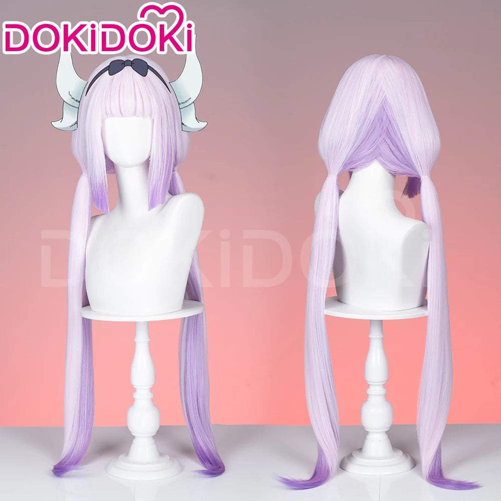 IN STOCK Kanna Tooru Ilulu Wig Anime Miss Kobayashi's Dragon Maid DokiDoki Kanna Cosplay Women Long Hair Free Cap