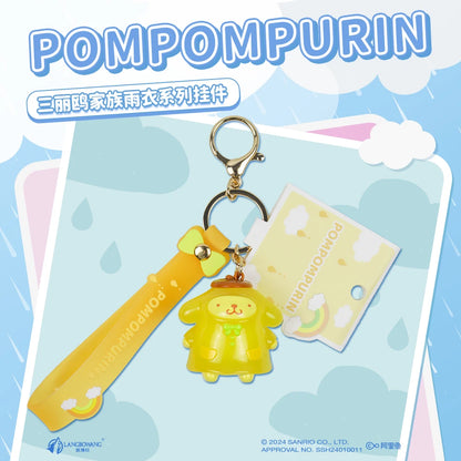 Sanrio Kuromi Pompompurin Mymelody Pochacco Hello Kitty Figure Pendant Keychain Holder Keychain Car Keyring Kids Birthday Gift