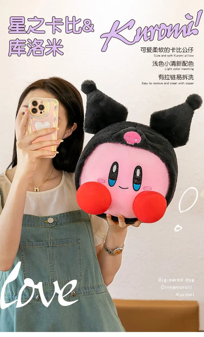 60cm Big Size Kirby Cosplay Sanrio Kuromianime Plush Stuffed Doll Room Plushies Pillow Cute Ornaments Children's Holiday Gifts