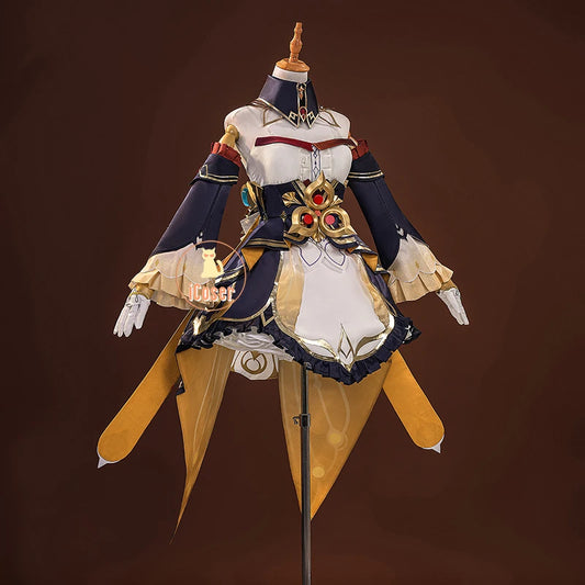 Genshin Impact Sandrone Cosplay Costume Wig Marionette Dress Uniform Eleven Fatui Harbingers Halloween Women Girls Carnival Prop