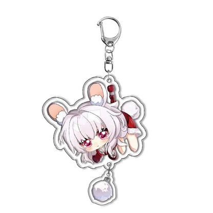 Honkai Star Rail Keychain Himeko March 7th Sampo Koski Blade Cosplay Dan Heng Silver Wolf Key Chain Astral Express Jing Yuan Boy
