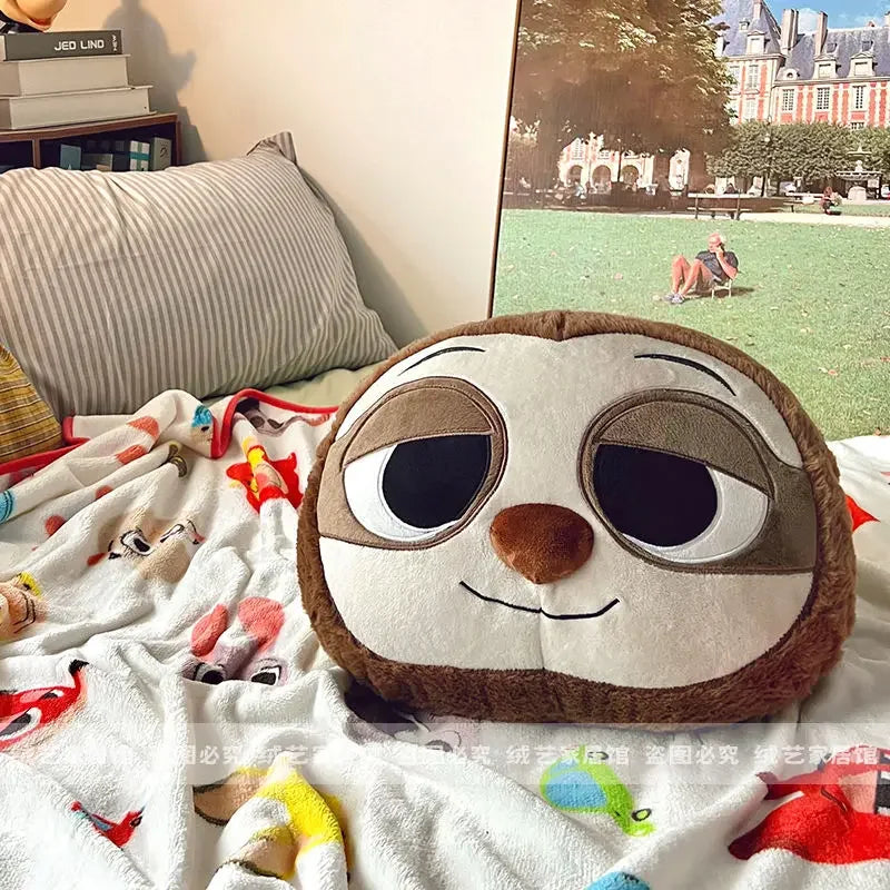 Cartoon Animal Zootopia Cushion Blanket Comfortable Soft Bed Back Cushion Nick Judy Fox Rabbit Leopard Cushion Blanket Car Gift