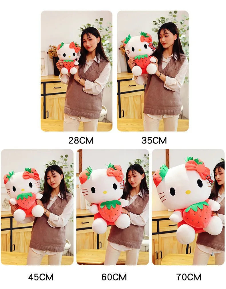 20-45cm Aoger Hello Kitty Plush Toys Anime Kawaii Pillow Doll Stuffed Animal Children Plushies Decoration Peluche Birthday Gift